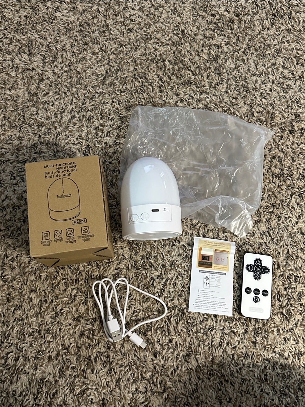 Multi-Functional Touch Night Light Lamp - White